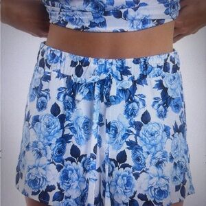Hanky Panky NWT Satin Sleep Short Deja Blue Size Small